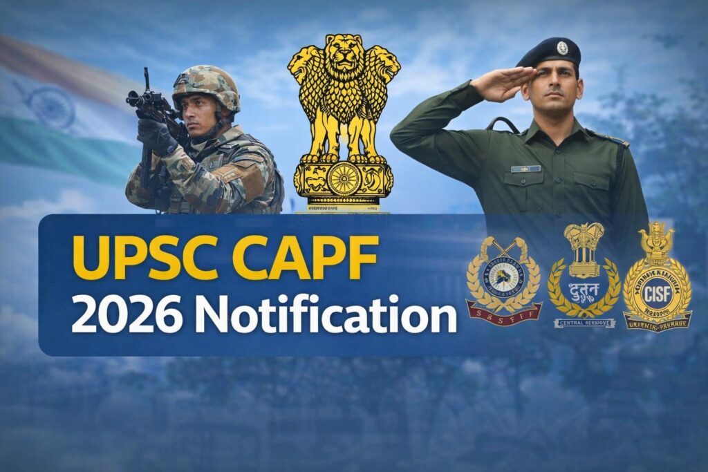 UPSC CAPF 2026 Notification
