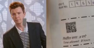 CBSE Class 12 Maths Paper QR Code स्कैन करने पर Rick Astley song खुलने से सोशल मीडिया पर चर्चा