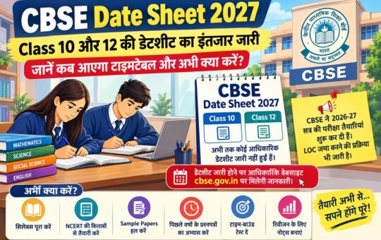 CBSE Date Sheet 2027 Infographic