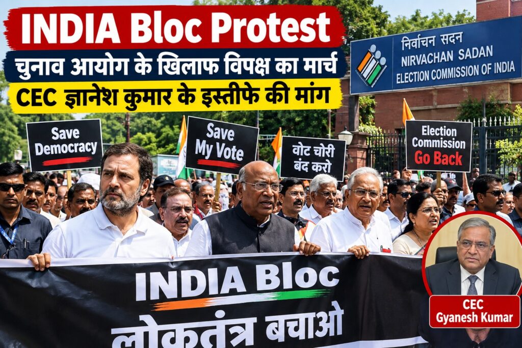 India Bloc March at Election Commission